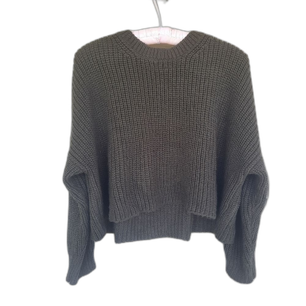 American Eagle Don't Ask Why Green Knit Sweater One Size